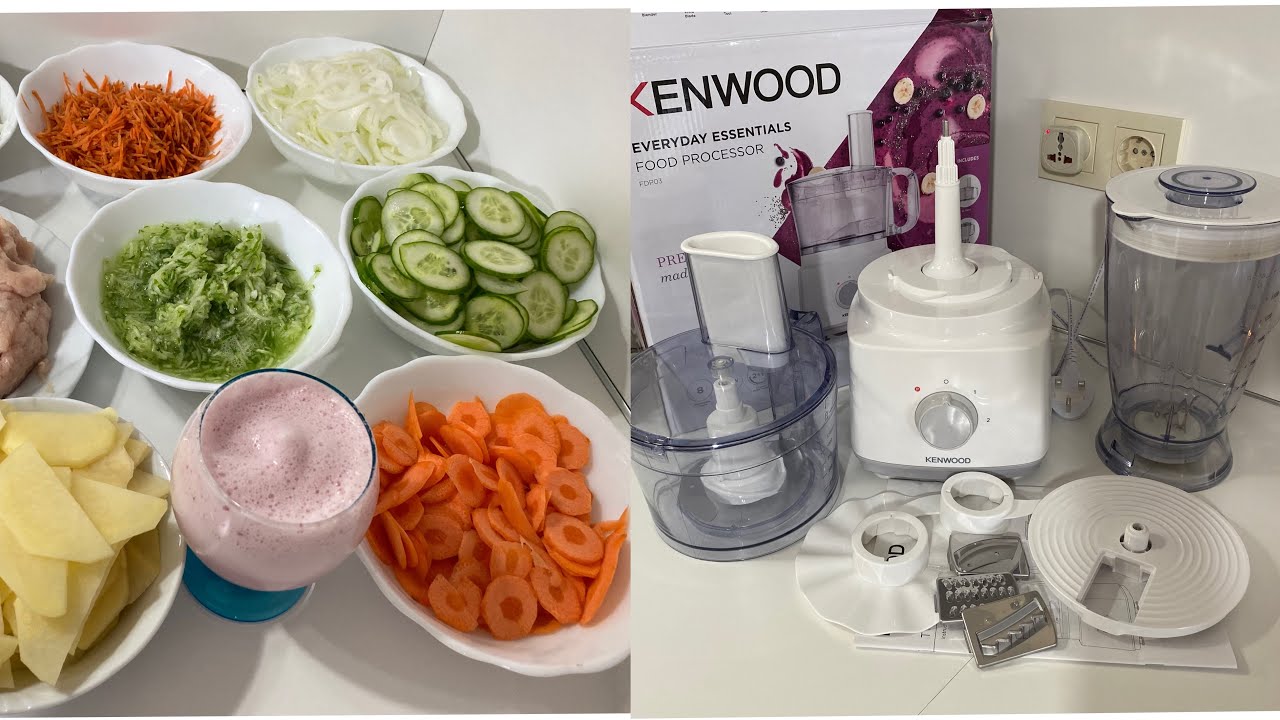 محضرة  الطعام كينوود 750 واط وطريقة إستخدامها KENWOOD FOOD PROCESSOR TYPE FDP03