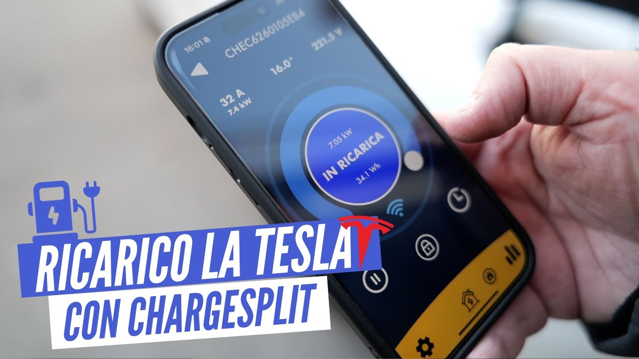 RICARICO LA MIA TESLA CON LA WALLBOX DI CHARGESPLIT **PICCOLA E INTELLIGENTE!!!**