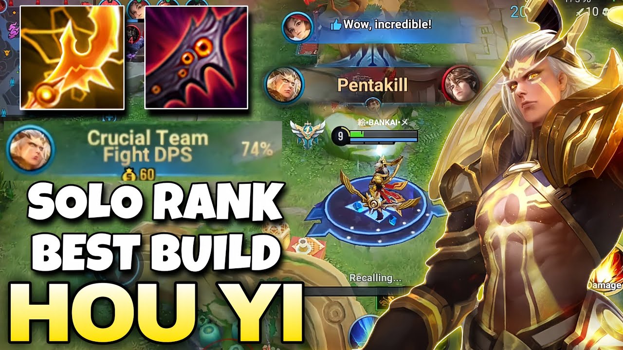 Hou Yi - Solo Rank Build | Pentakill + Quadrakill Full Gameplay | Honor of Kings 2024 (Global)