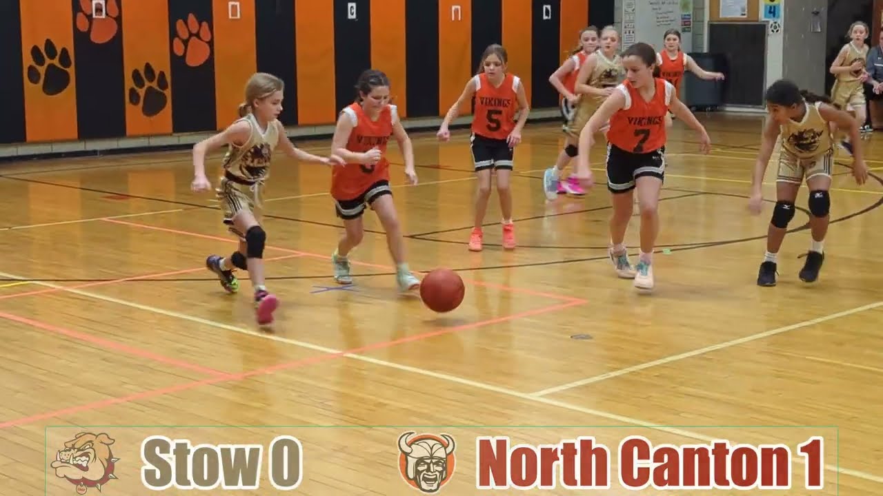 Stow Lady Bulldogs 🏀 vs North Canton Girls 4th Grade Basketball 2-2-25 Green Tournament