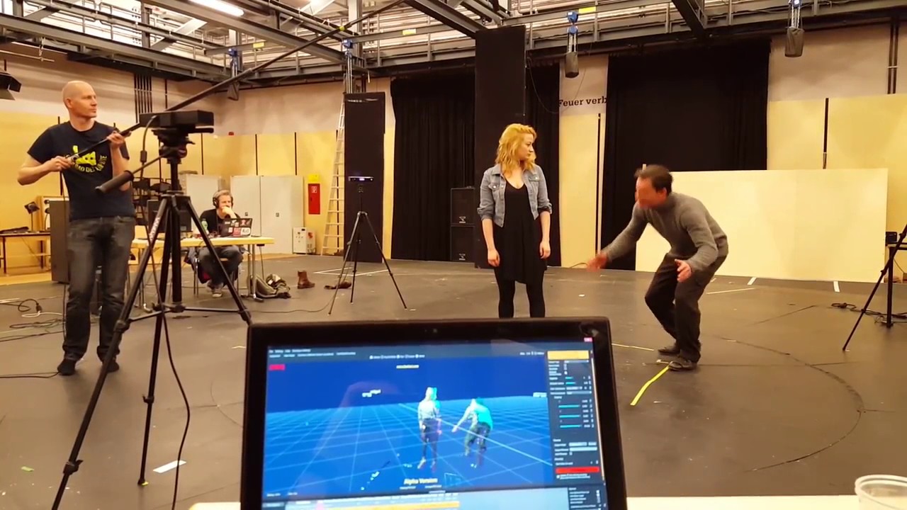 CyberR&auml;uber Dreharbeiten multi user performance capture