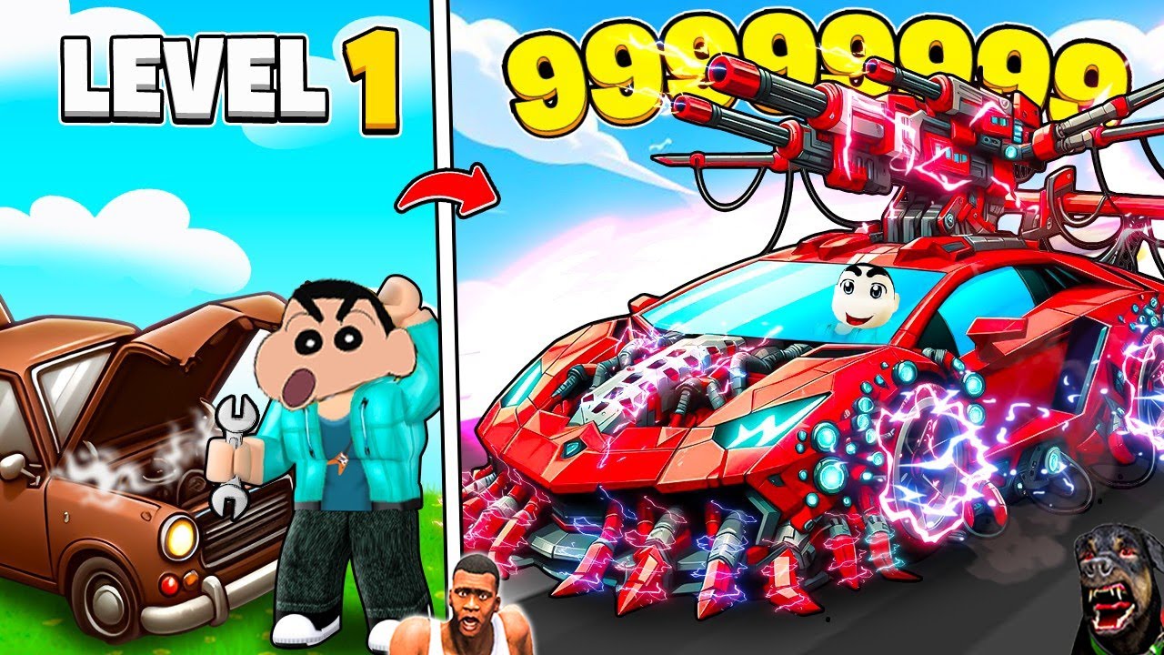 SHINCHAN EVOLVE HIS NOOB CAR TO GOD LEVEL with FRANKLIN & CHOP | DREAM SQUAD