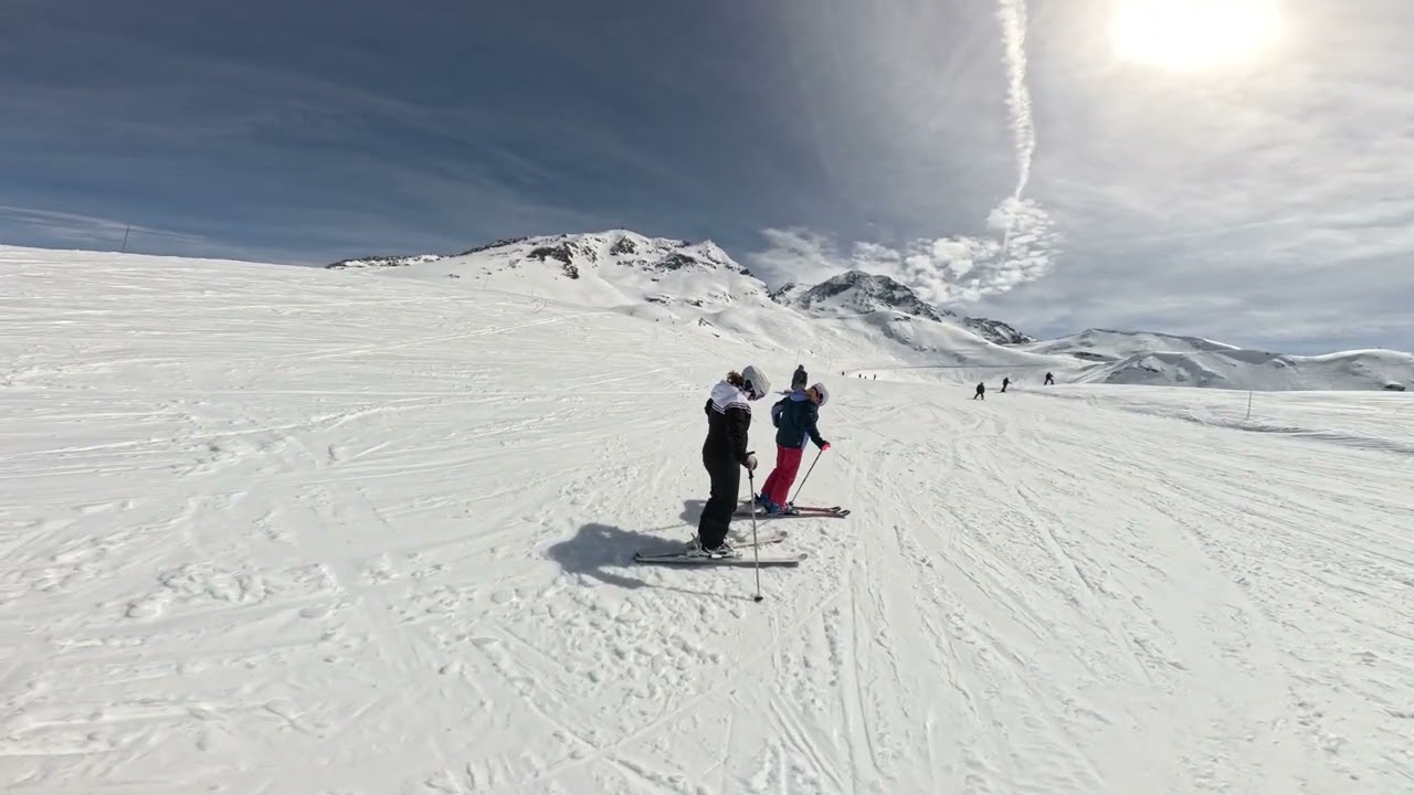 Vallee de l'Arc 2 - Blue Run - Arc 1950 - Les Arcs - French Alps - Skiing - GoPro Hero 12 Black 4K