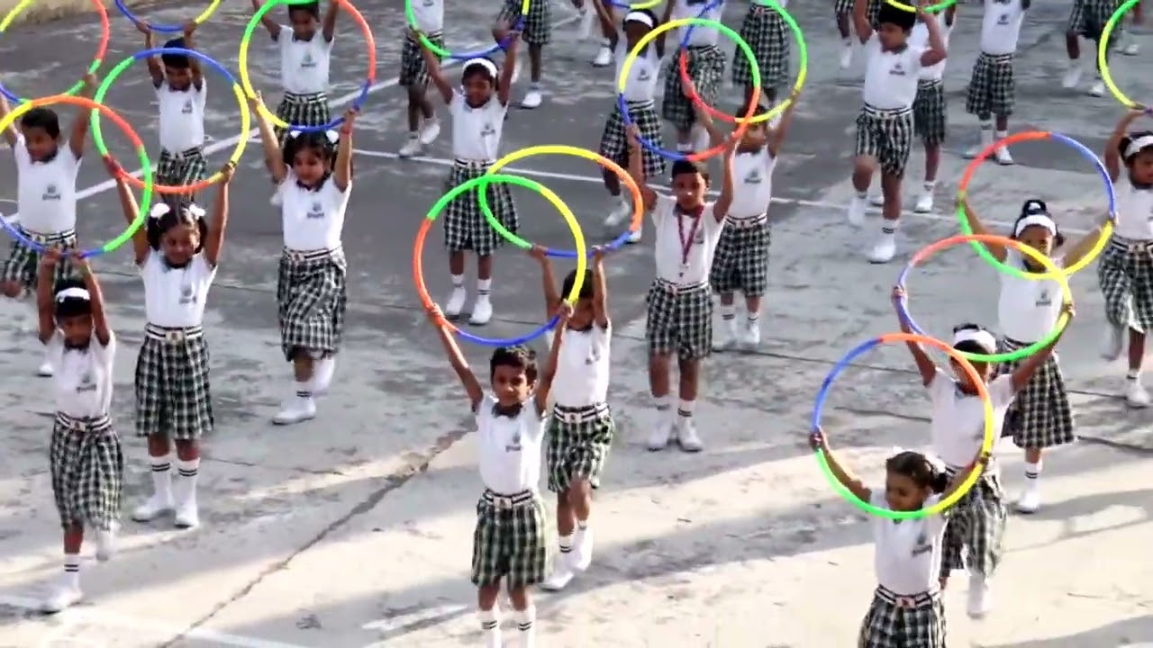 ST FRANCIS XAVIER HIGH SCHOOL, KANJUR MARG EAST | SPORTS DAY 2024 | HULA HOOP DANCE | 1ST & 2ND STD