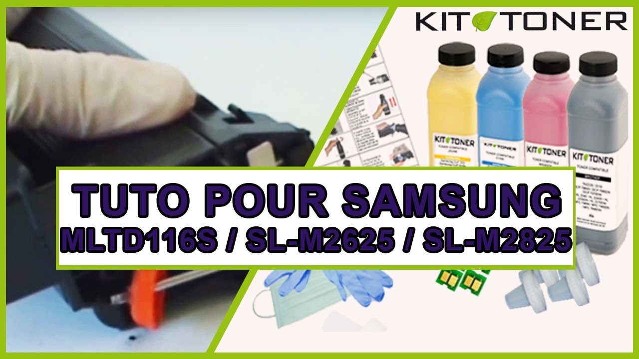 Recharge toner compatible pour toner MLTD116S, Samsung SL-M2625 et SL-M2825.