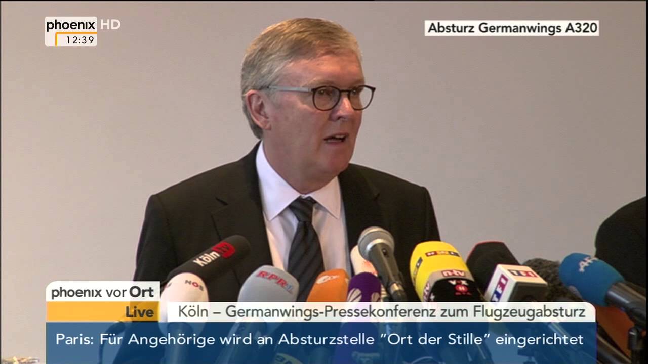 Flugzeugabsturz: PK von Germanwings mit Thomas Winkelmann am 25.03.2015