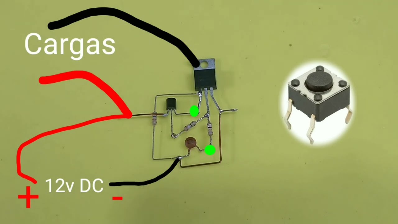 How to make a single on and off button | On-off touch switch (push button)