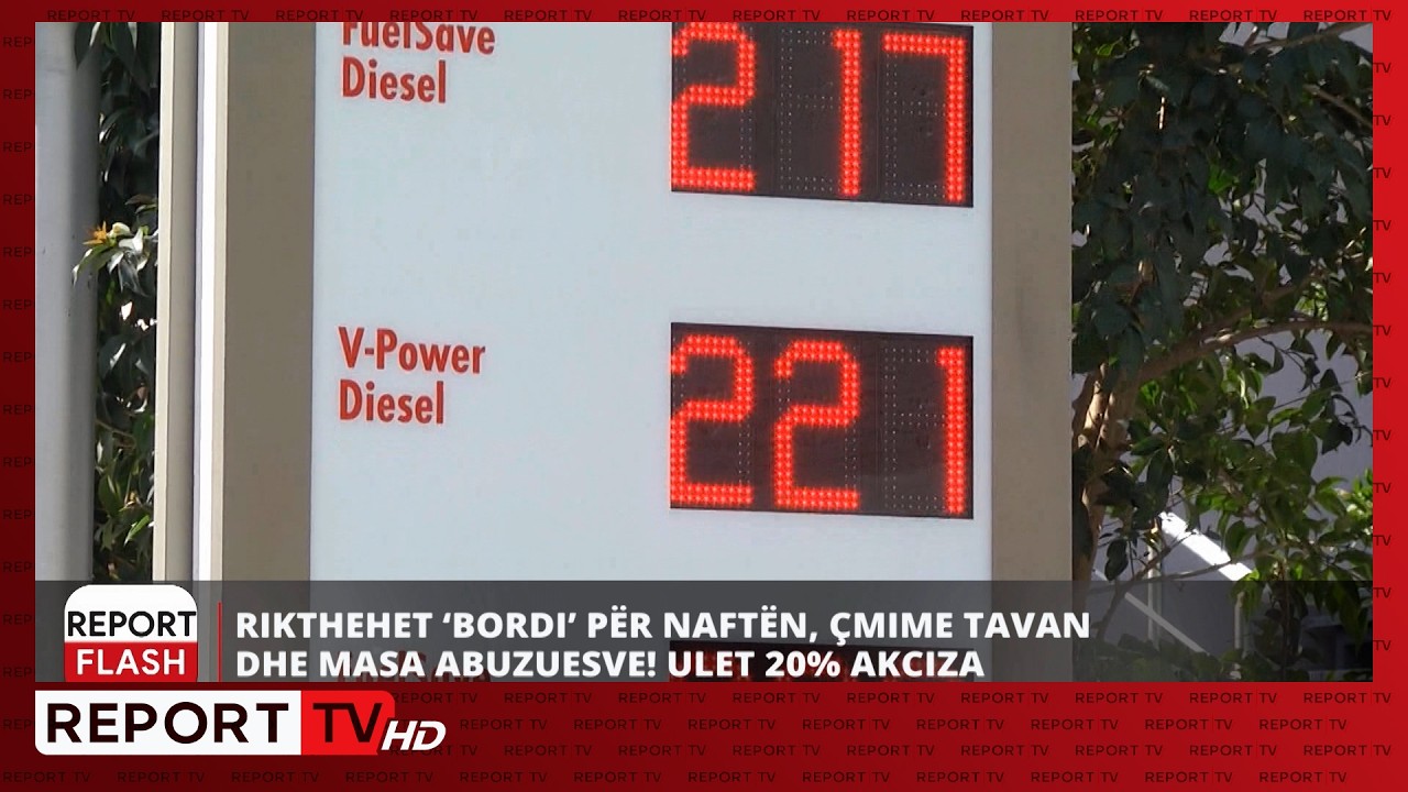 Flashi informativ në Report TV, ora 17:00, 20 Mars 2026