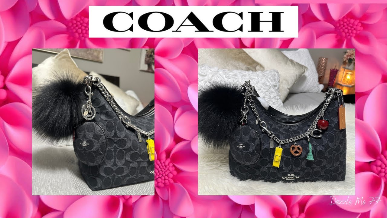 What’s in my bag? COACH Black Denim Laurel/Comparison/ Thank you🩷💕🙌🏾✨