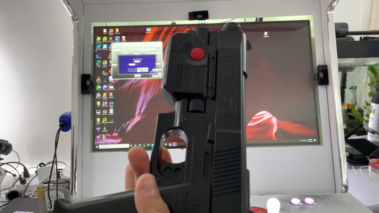 Battery Powered Gun4IR Emitters on Cabinet