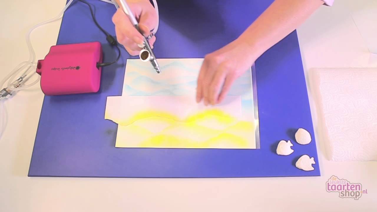Taart decoreren - decoreren met een airbrush