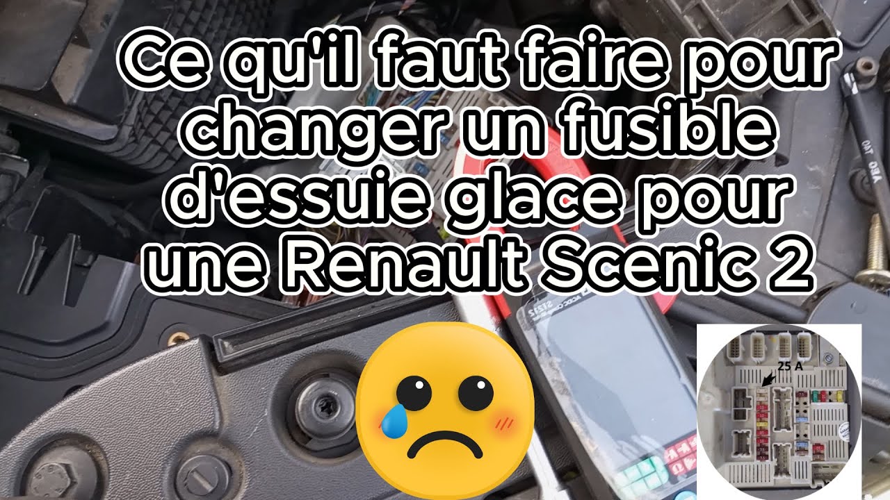 Remplacement d'un fusible d'essuie glace d'une Renault Scenic 2