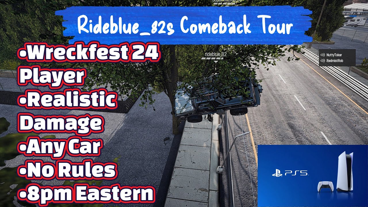 A Wreckfest 24 Player Realistic Racing Lobby Opened Up PS5 Live