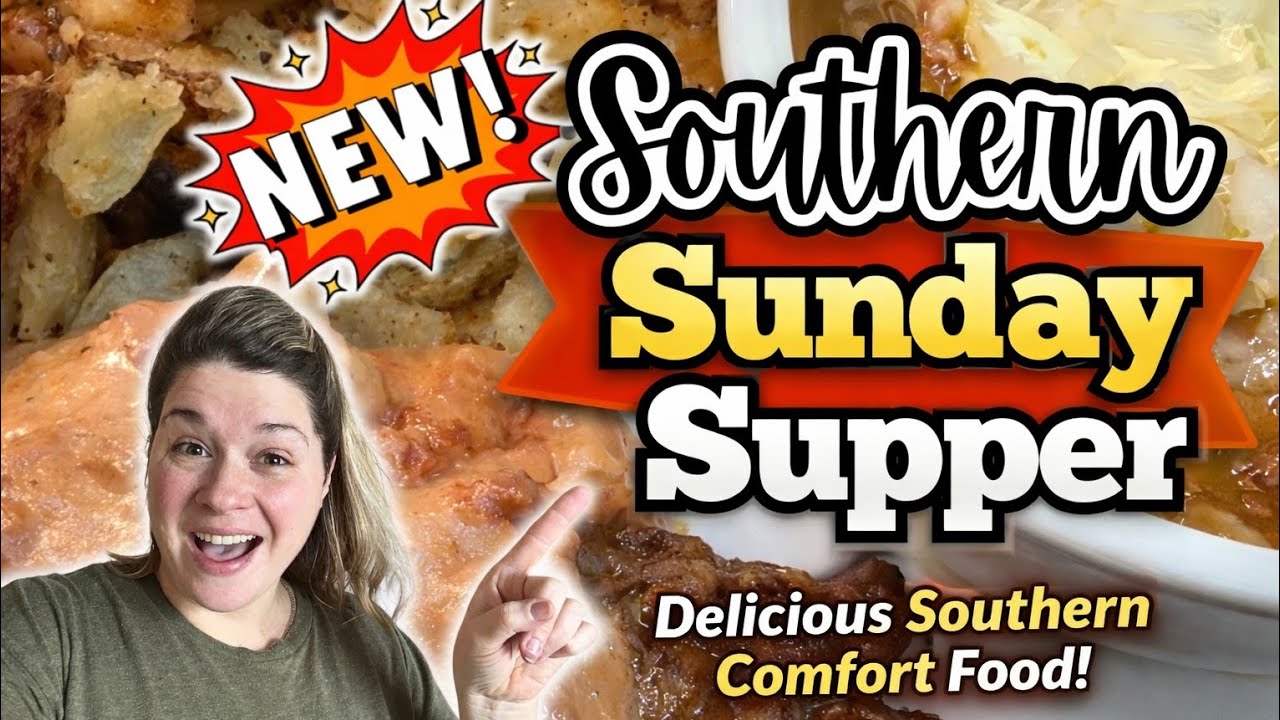 TASTY SOUTHERN Sunday Supper with Sammi Hamburger Steak & Tomato Gravy |  Brown Beans & Fried Taters
