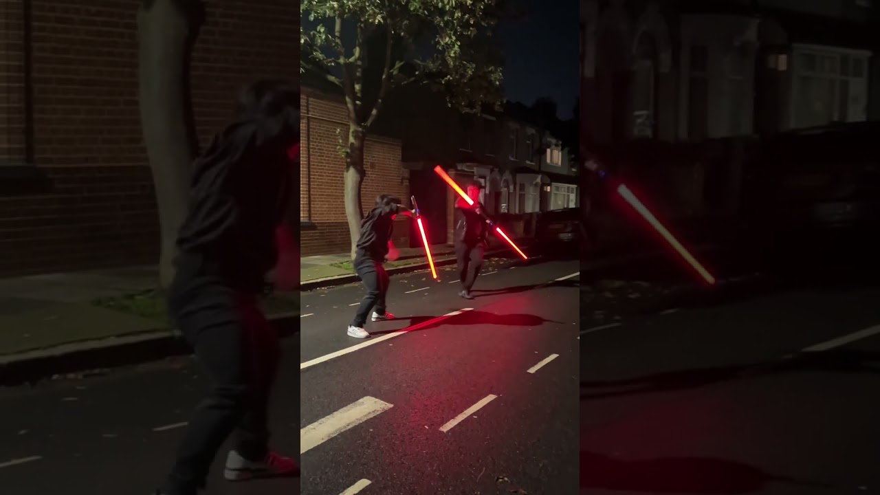 Vader vs Maul inspired duel w/ vfx #starwars #lightsaber #lightsaberduel #darthmaul #darthvader