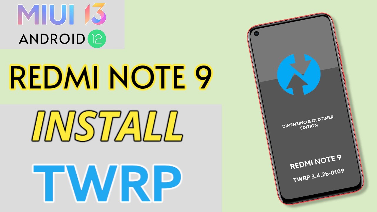 Redmi Note 9 MIUI 13 A12 supported 🤩 TWRP custom recovery | install twrp recovery on redmi note 9 ⚡⚡