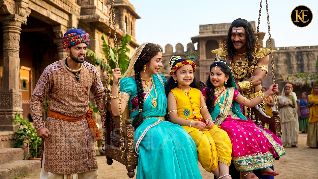 नंद बाबा को आया गुस्सा, जब कंस ने झुलाया मैया और बाल कान्हा को || YMKN || Shree Krishan leela