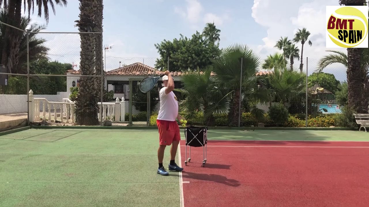 Tennis, first serve for beginners, progressions