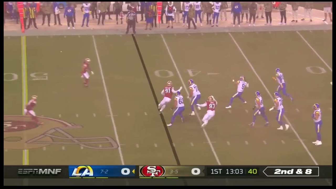 Matthew Stafford throws an arm punt and OBJ gets his first tackle as a ram vs. 49ers