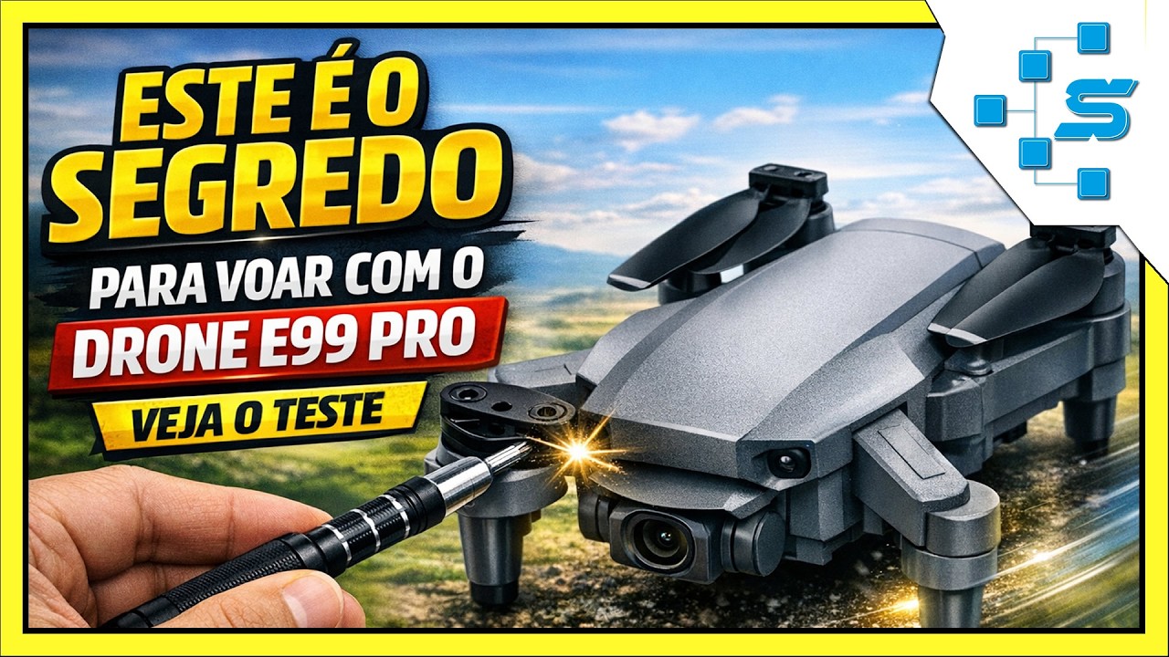 Como Calibrar Hélices do Drone E99 Pro! Teste Voando Dentro de Casa