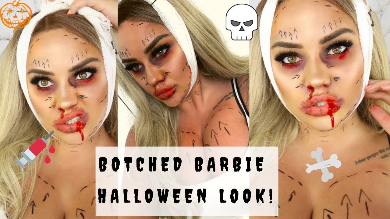 BOTCHED BARBIE HALLOWEEN LOOK || SMJP MAKEUP