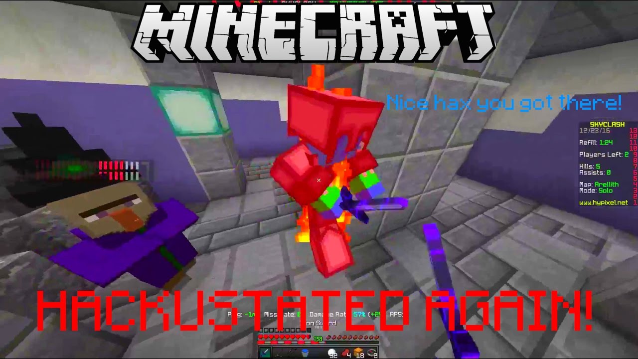 Minecraft | I GOT HACKUSTATED AGAIN! | Hypixel SkyClash Montage #2