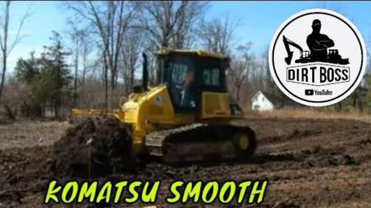 Komatsu D51 PX22 Dozer pushing Topsoil for Shallow Bed Septic System
