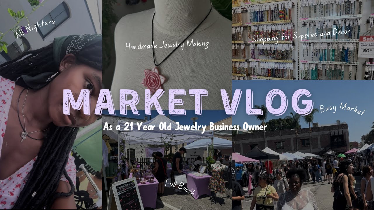 Market Vlog 🌺: How I prep for markets, jewelry making, decor shopping, selling at a busy market