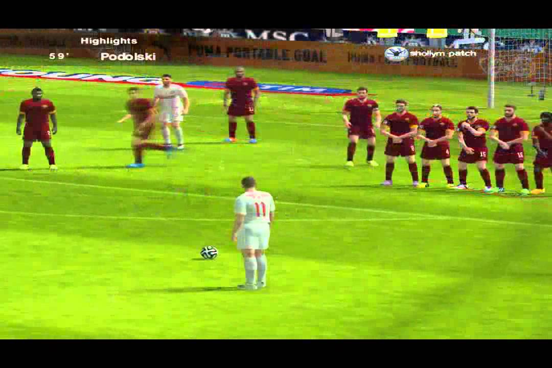 Lukas Podolski free kick - Inter [ PES 6 ]