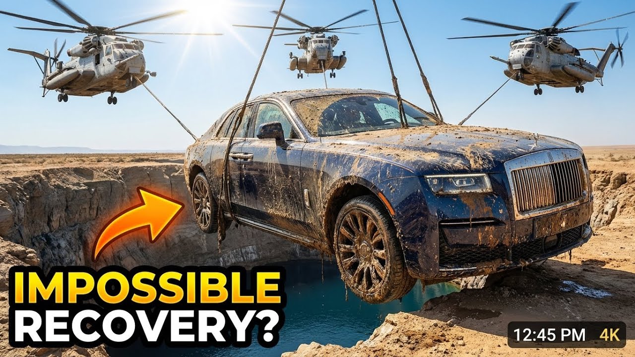 Excavating & Restoring Recovering a Sunken Rolls Royce Spectre from a Dark Trench 4K SEO
