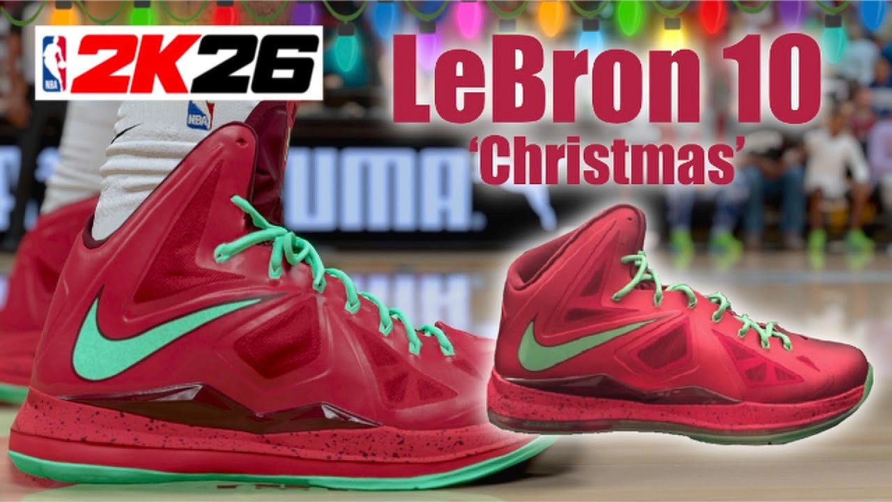 NBA 2K26 Shoe Creator - How to make LeBron 10 'Christmas'