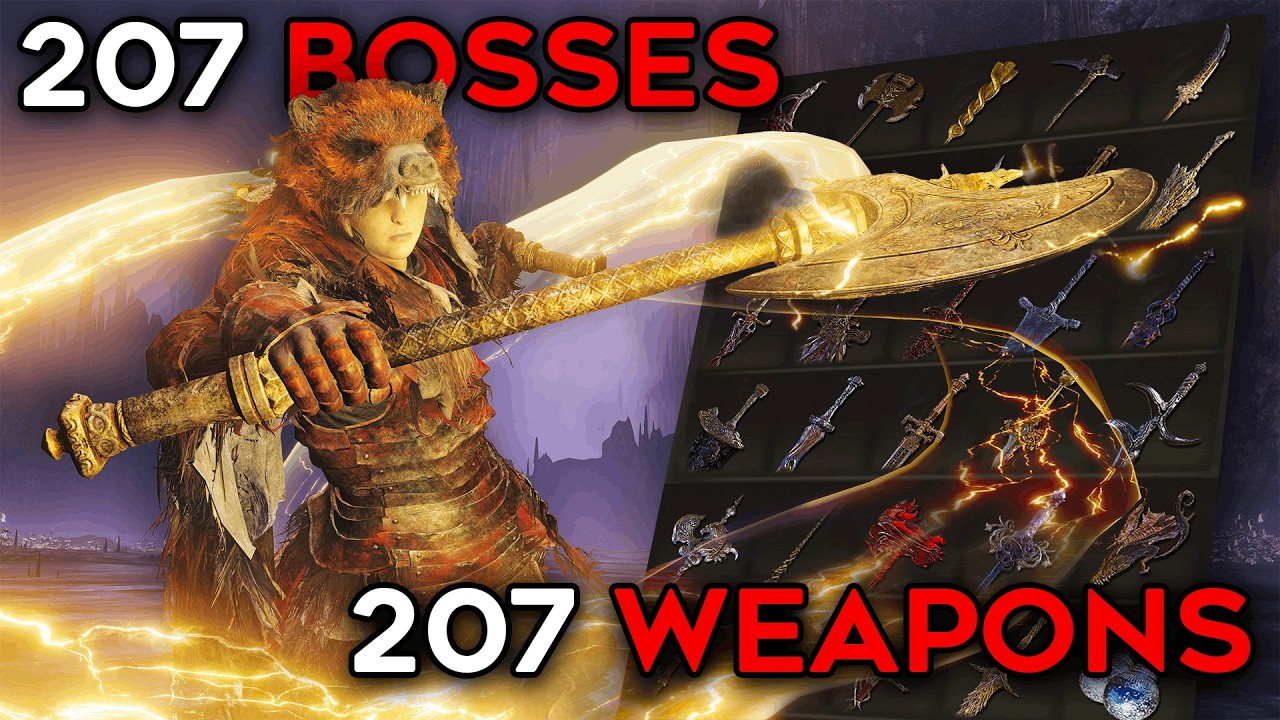 Beating ALL 207 Elden Ring (+DLC) Bosses With a Different Weapon