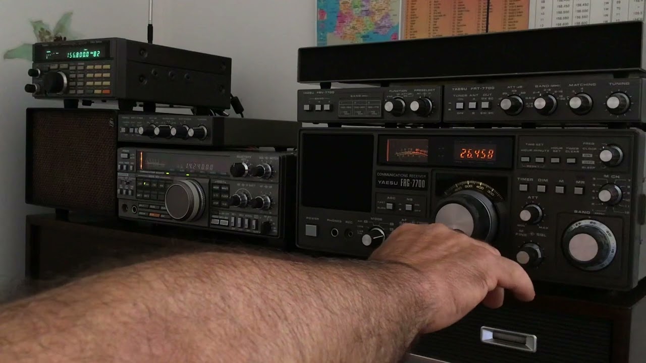 RÉCEPTION VHF bande Marine  YAESU FRG-7700 & FRV 7700 RX-SWL 🎧🛟⚓️ 🇫🇷