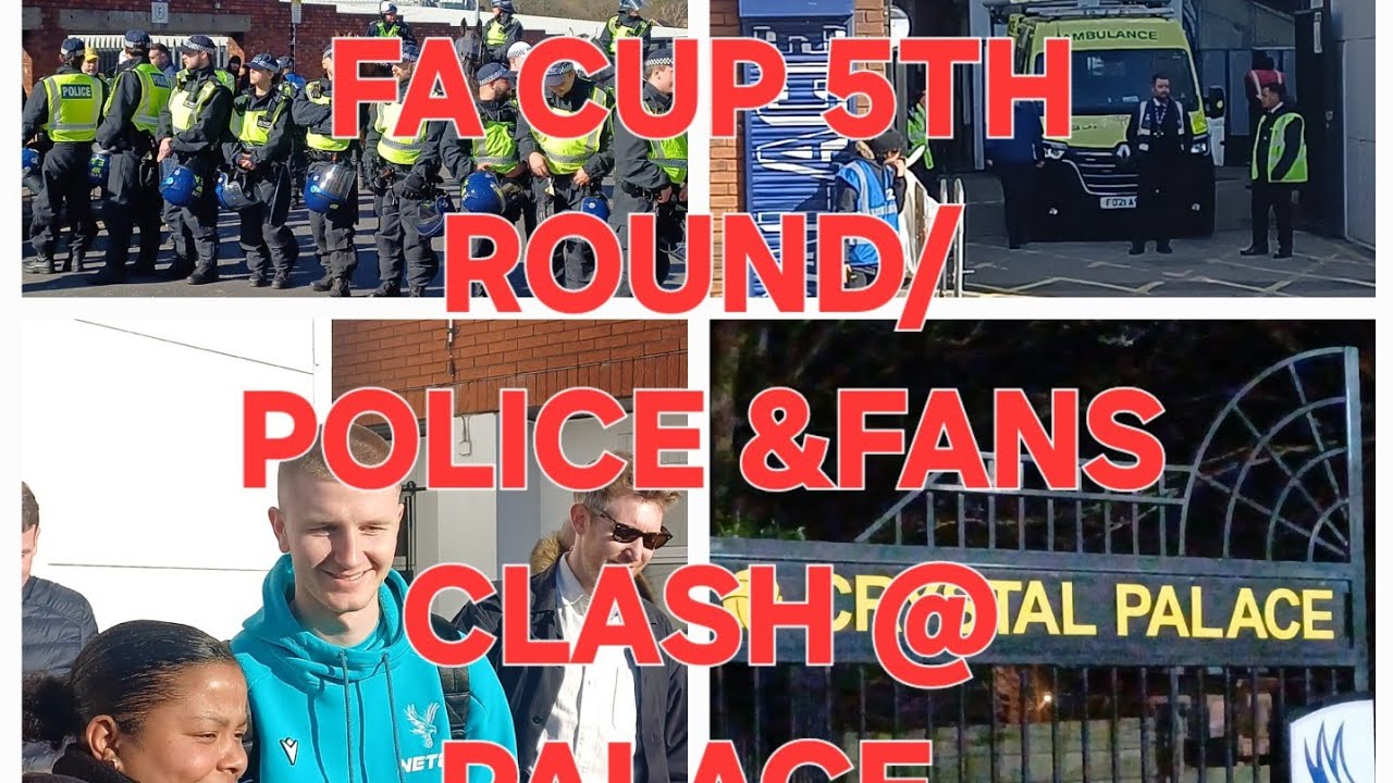 MILLWALL VS CRYSTAL PALACE/PLAYER INJURED/POLICE AND FANS CLASH/AUTOGRAPHS AND  