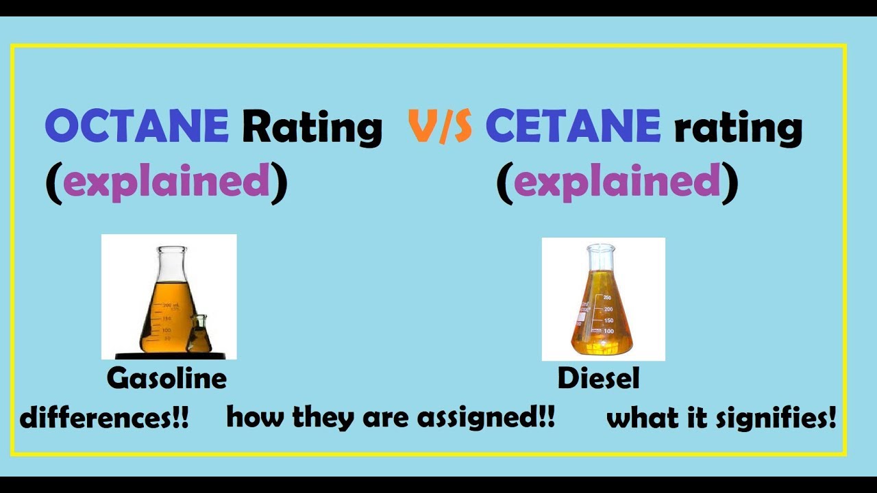 Octane V/S Cetane rating explained