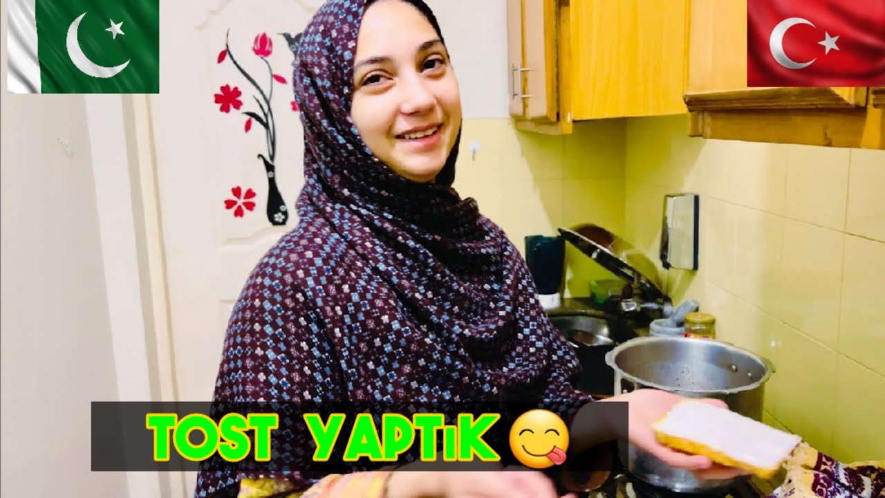 Sabah kahvaltısında tost yaptık😋| Şiddetli yağmur⛈️| Ekmek arası patates kızartması| Ali Fizza