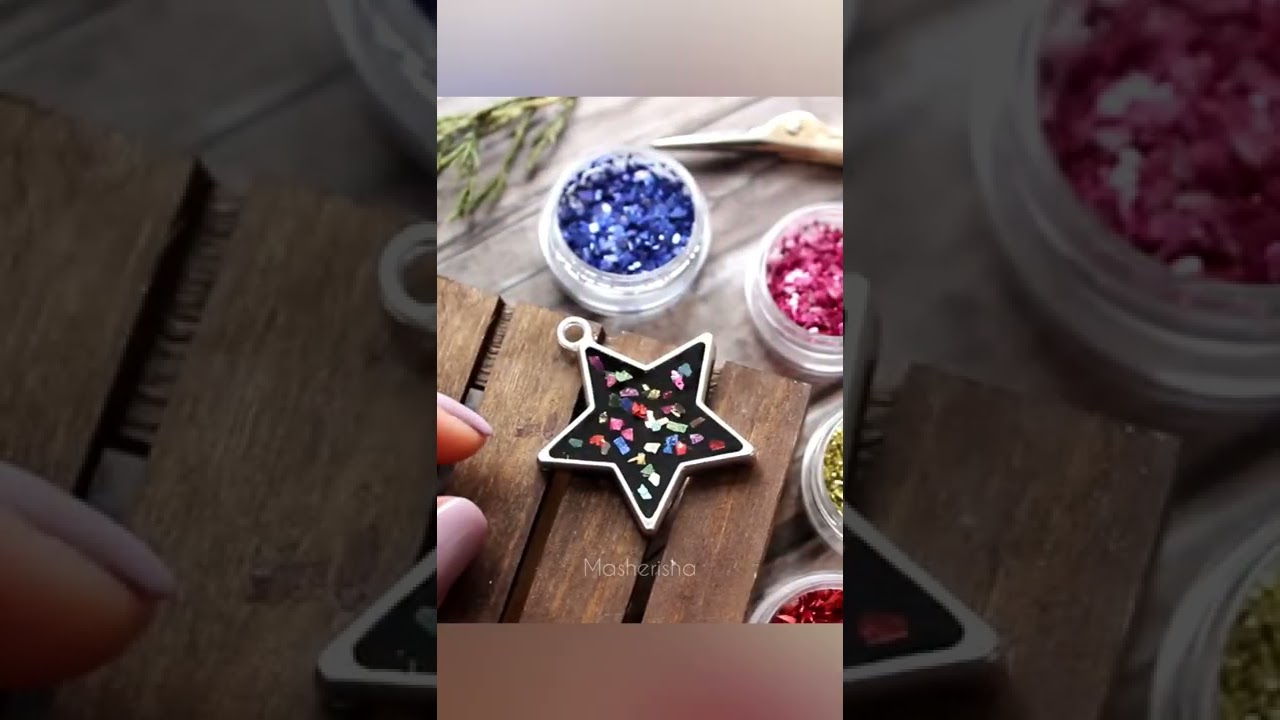 Open Bezel & UV Resin & Epoxy Resin - Cute Star Pendant Idea #shorts