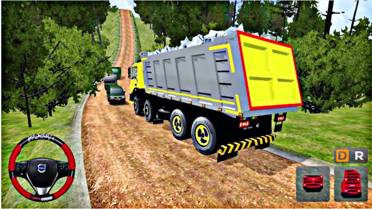BharatBenz 12 wheel truck offroad driving in bus simulator indonesia 