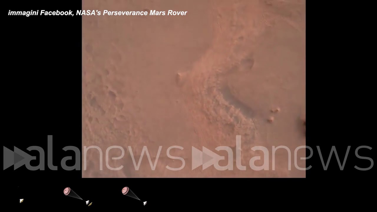 Perseverance, la Nasa pubblica il primo video dell'atterraggio del rover su Marte