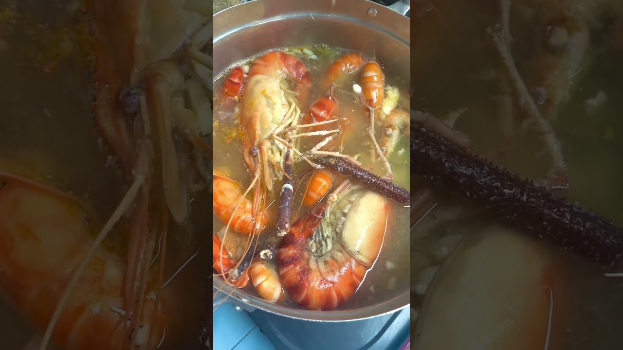 Huge river prawn 🦐 #prawns #river #soup #foodie #food #seafood