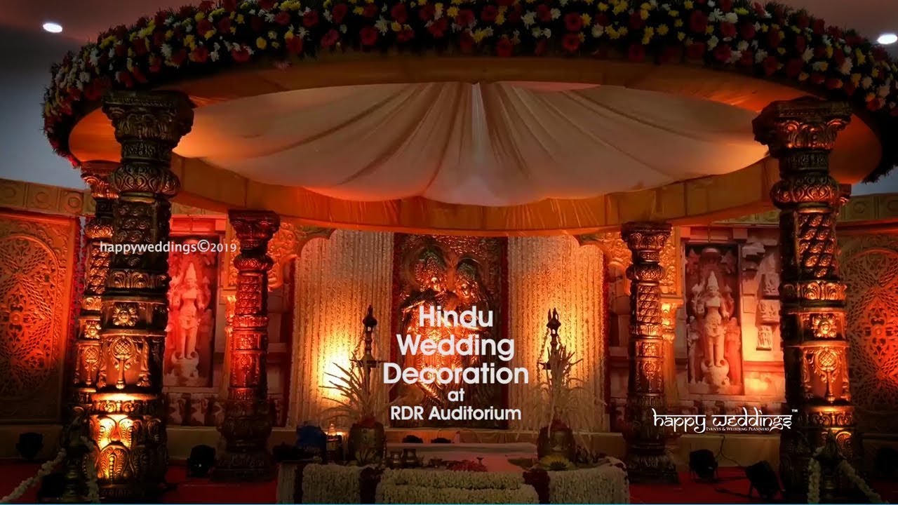 Hindu Wedding Stage Decoration at RDR Convention Centre  By Happy Weddings®