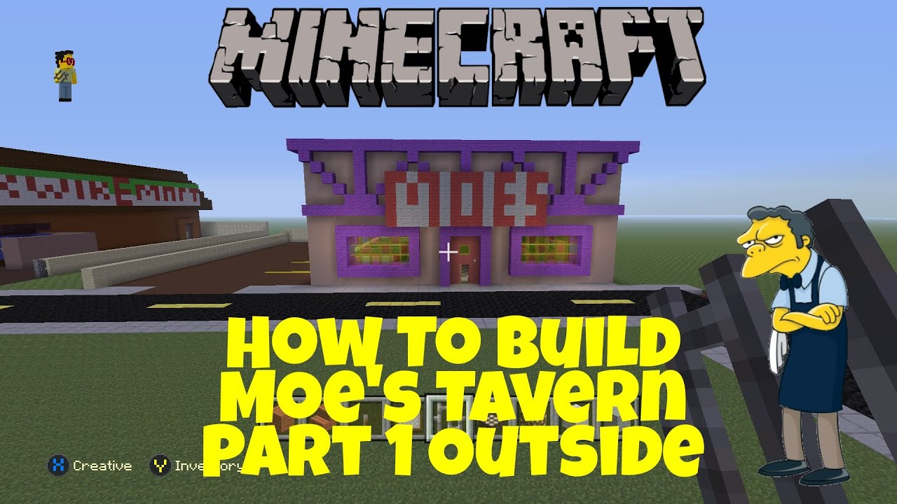 Minecraft Springfield Project How to Build Moe's Tavern Pt1