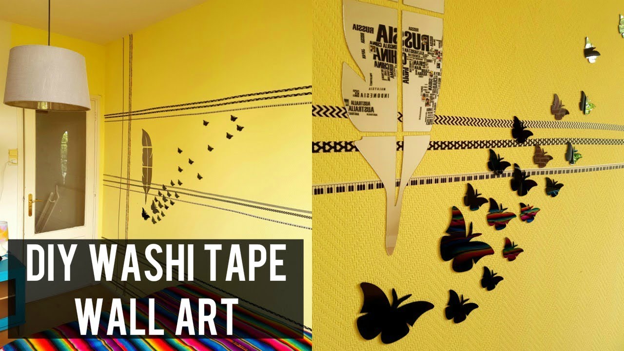 DIY WASHI TAPE WALL ART | ROOM DECOR DIY WITH WASHI TAPE
