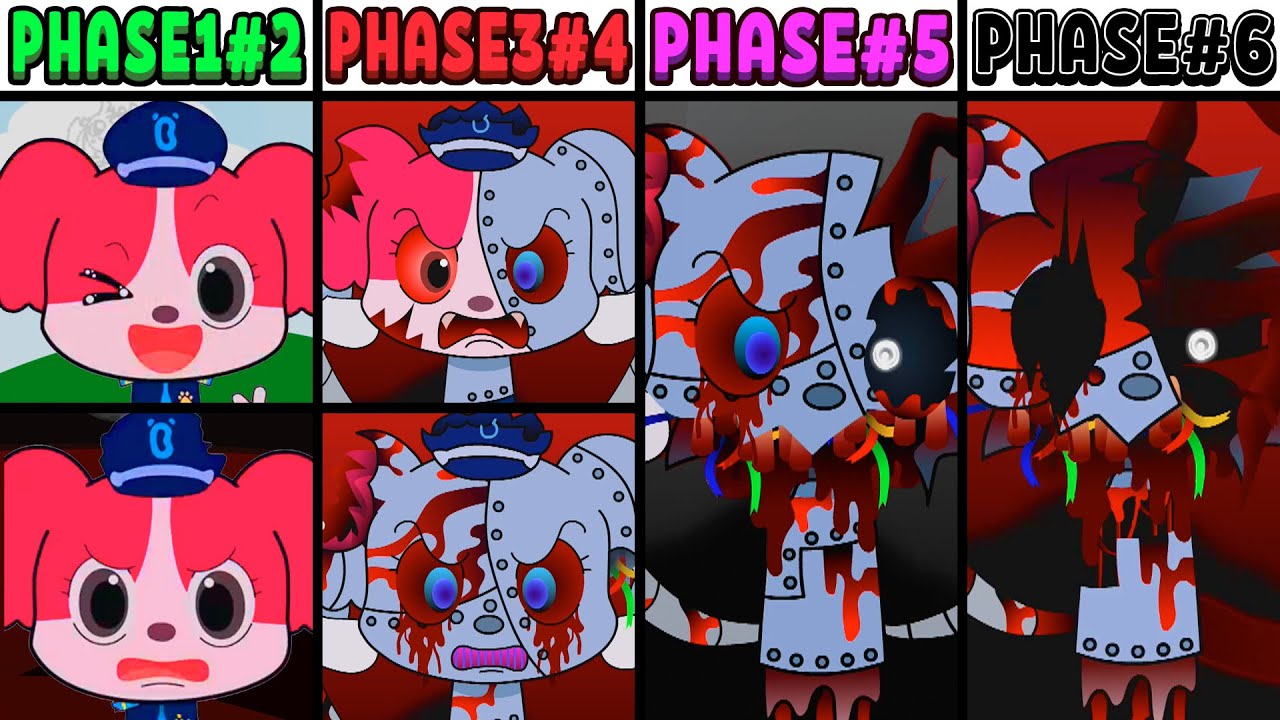 All Phases in New Incredibox Sprunki Oc of Sheriff Papillon Robot: From Phase 1 to Phase 6