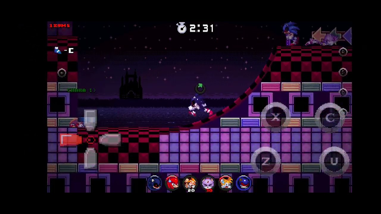 Jogando td 2d com tue real Sonic e o Sonic normal msm