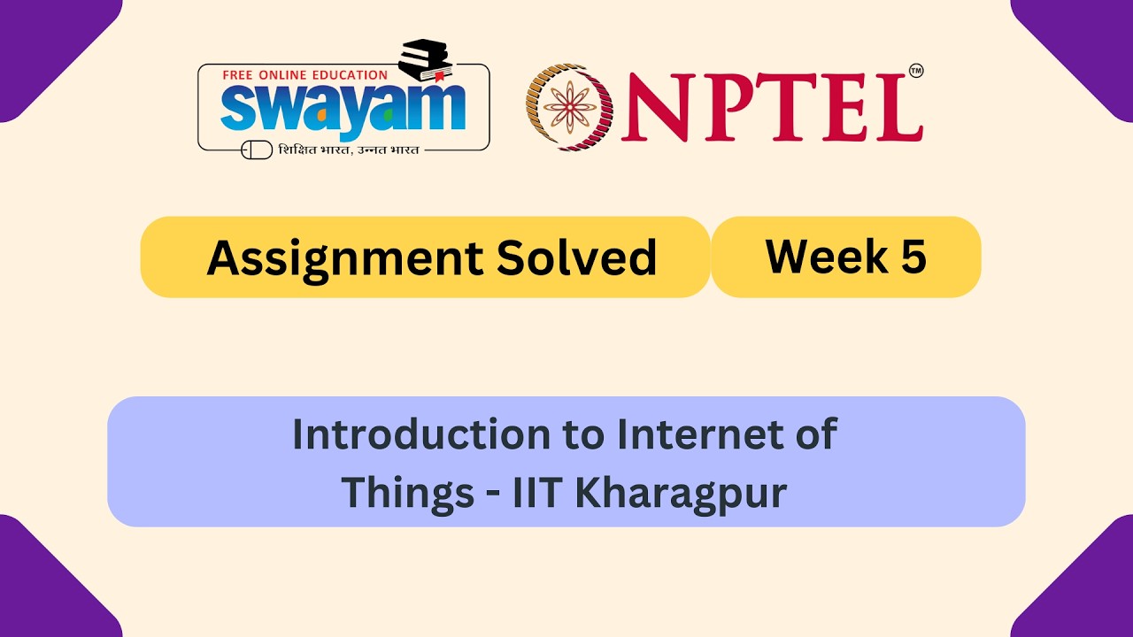 Introduction to Internet of Things Week 5 ||  NPTEL Answers 2026 || MY SWAYAM || #nptel #myswayam