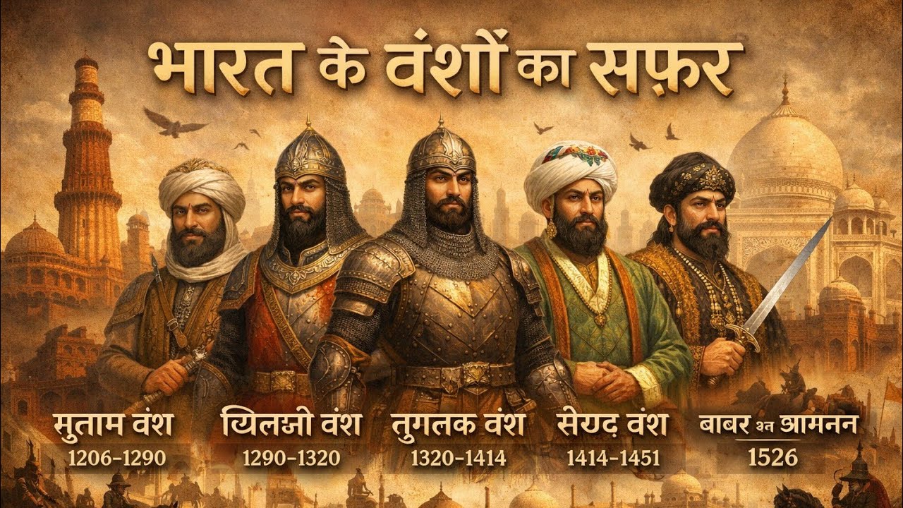 भारत का पूरा इतिहास एक गाने में | गुलाम वंश से बाबर तक | History of India Song #भारतइतिहास #video