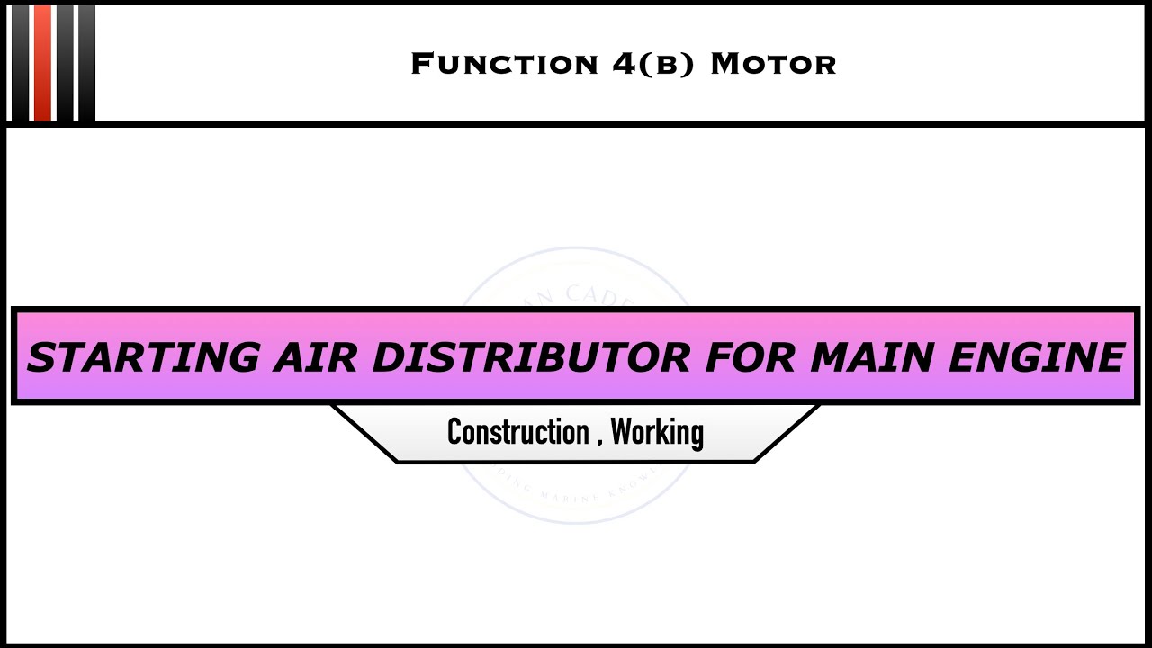 Starting Air Distributor for Main Engine: Starting Air System