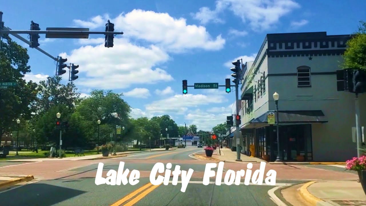 Walking around Lake City Florida by car (full version)