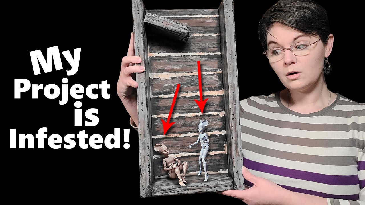 A Mouse House in a Wall Cavity (PART 1)🐭 Doll Unboxing and More!
